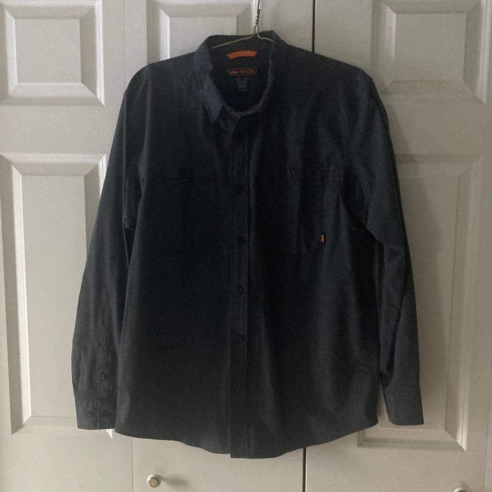 Walls mens performance work button down shirt charcoal grey XL work outdoors